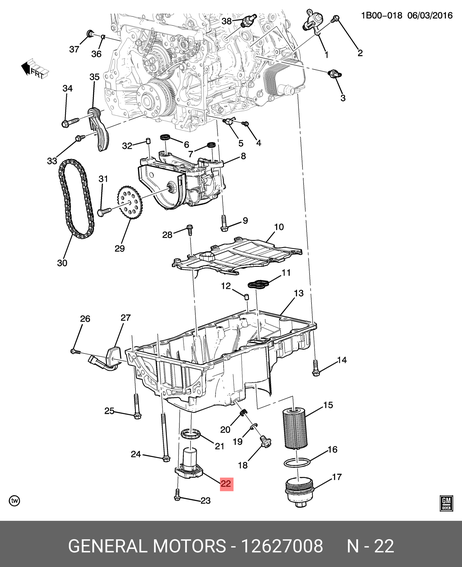 фото GM 12627008 Датчик уровня масла GM 12627008 Датчик уровня масла