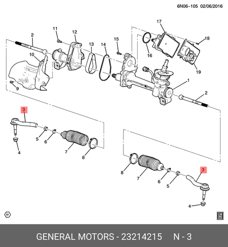 фото GM 23214215 Рулевая тяга GM 23214215 Рулевая тяга