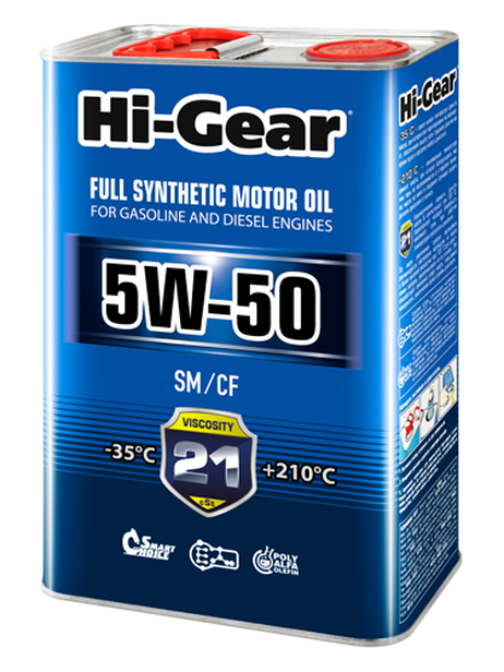 фото Hi-Gear HG0554 5w-50 sm/cf масло моторное синтетическое 4л Hi-Gear HG0554 5w-50 sm/cf масло моторное синтетическое 4л