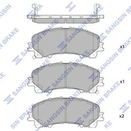 Sangsin SP1714 Колодки тормозные передние