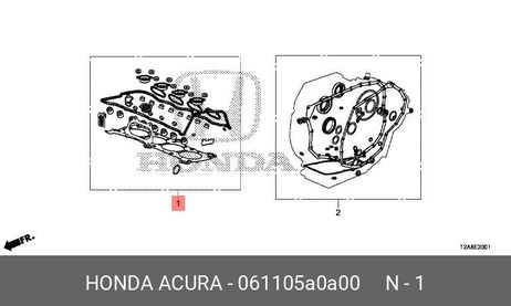 фото Honda 06110-5A0-A00 Комплект прокладок, головка блока цилиндров Honda 06110-5A0-A00 Комплект прокладок, головка блока цилиндров