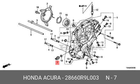 фото Honda 28660-R9L-003 Датчик в сборе, давление масла Honda 28660-R9L-003 Датчик в сборе, давление масла