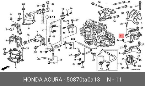 фото Honda 50870-TA0-A13 Деталь | лев | Honda 50870-TA0-A13 Деталь | лев |