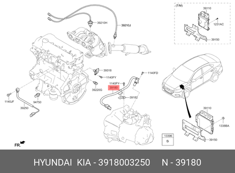 фото Hyundai/Kia 3918003250 Датчик положения коленвала Hyundai/Kia 3918003250 Датчик положения коленвала