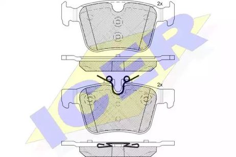 фото Icer 182232 Колодки тормозные дисковые icer | зад | Icer 182232 Колодки тормозные дисковые icer | зад |