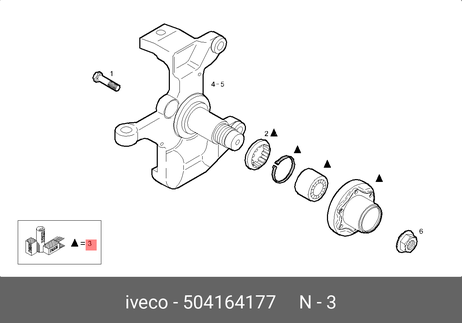 фото Iveco 504164177 Ступица передняя daily 2006 (180л.с.) | перед лев | Iveco 504164177 Ступица передняя daily 2006 (180л.с.) | перед лев |