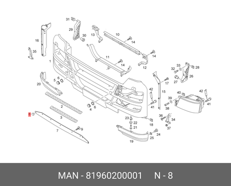 фото MAN 81960200001 Резиновый буфер 20x10-10-2,5-m3080-50-sw MAN 81960200001 Резиновый буфер 20x10-10-2,5-m3080-50-sw