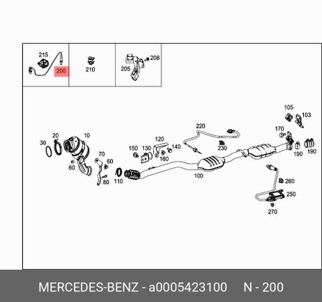 фото Mercedes A0005423100 Датчик кислородный Mercedes A0005423100 Датчик кислородный