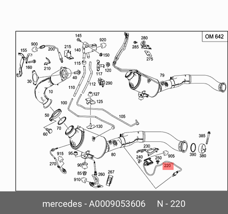 фото Mercedes A0009053606 Датчик окислов азота Mercedes A0009053606 Датчик окислов азота