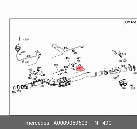 Mercedes A0009059603 Датчик окислов азота