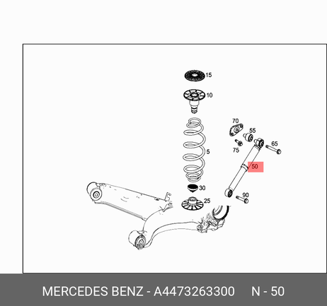 фото Mercedes A4473263300 Амортизатор подвески Mercedes A4473263300 Амортизатор подвески