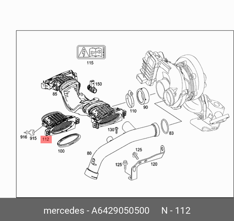 фото Mercedes A6429050500 Датчик массового расхода воздуха Mercedes A6429050500 Датчик массового расхода воздуха