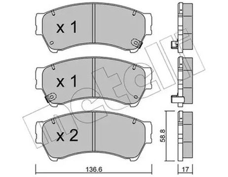фото Metelli 22-0924-0 Колодки тормозные дисковые | перед | Metelli 22-0924-0 Колодки тормозные дисковые | перед |