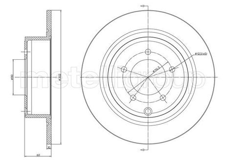 Metelli 23-1223C Диск торм. | зад |