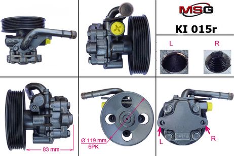 MSG KI015R Насос гур восстановленный kia carens ii 02-06