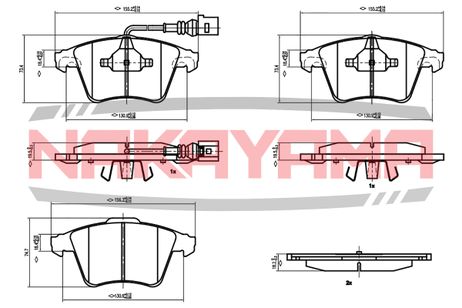 фото Nakayama HP8538NY Колодки тормозные дисковые передние vw multivan v Nakayama HP8538NY Колодки тормозные дисковые передние vw multivan v