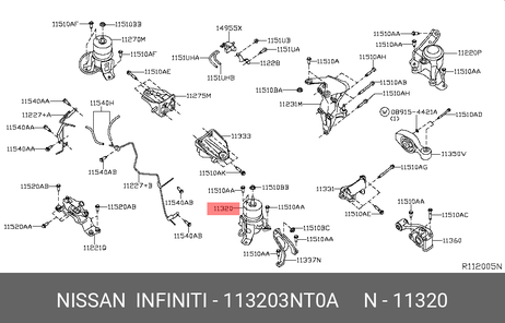 фото Nissan 11320-3NT0A Подушка двигателя Nissan 11320-3NT0A Подушка двигателя