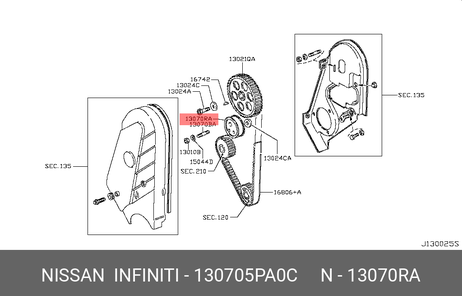 фото Nissan 13070-5PA0C Ролик натяжителя ремня грм datsun Nissan 13070-5PA0C Ролик натяжителя ремня грм datsun
