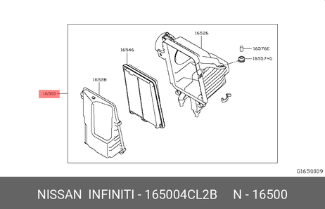 фото Nissan 16500-4CL2B Фильтр воздушный в с Nissan 16500-4CL2B Фильтр воздушный в с