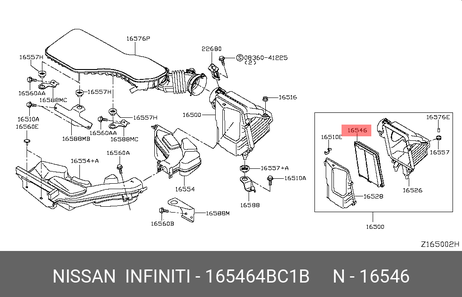 фото Nissan 16546-4BC1B Блок фильтровальный Nissan 16546-4BC1B Блок фильтровальный