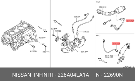 фото Nissan 226A0-4LA1A Деталь Nissan 226A0-4LA1A Деталь
