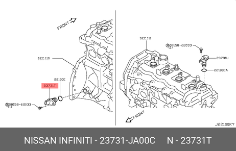 фото Nissan 23731-JA00C Датчик положения коленвала ( 23731ja00b ) Nissan 23731-JA00C Датчик положения коленвала ( 23731ja00b )