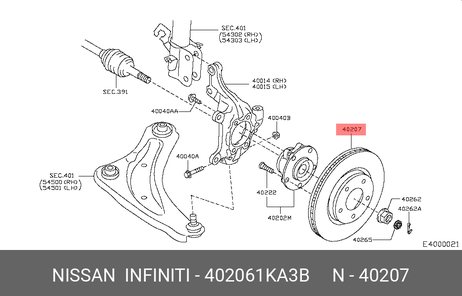 фото Nissan 40206-1KA3B Диск тормозной | перед | Nissan 40206-1KA3B Диск тормозной | перед |