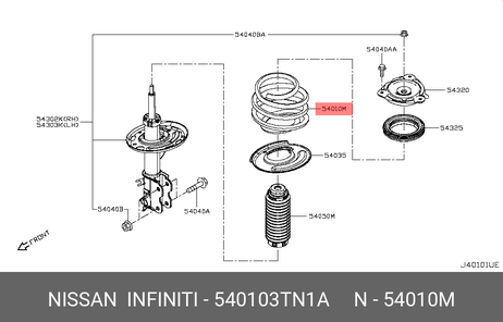 фото Nissan 54010-3TN1A Пружина ходовой части Nissan 54010-3TN1A Пружина ходовой части