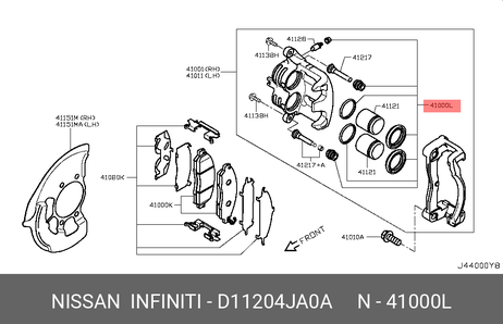 фото Nissan D1120-4JA0A Деталь | перед | Nissan D1120-4JA0A Деталь | перед |
