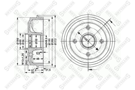 фото Stellox 6025-1904-SX Барабан торм. Citroen Saxo, Peugeot 106 | зад | Stellox 6025-1904-SX Барабан торм. Citroen Saxo, Peugeot 106 | зад |