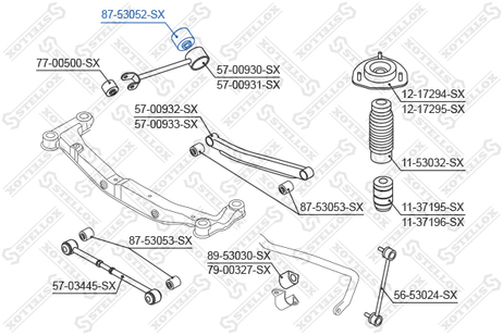 фото Stellox 87-53052-SX С/б зад. продол. рычага KIA Sportage aI Stellox 87-53052-SX С/б зад. продол. рычага KIA Sportage aI