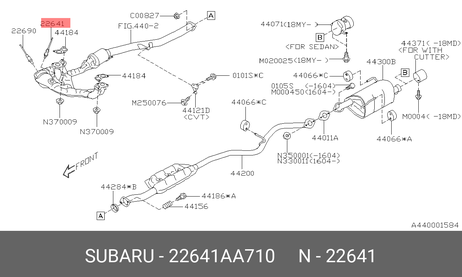 фото Subaru 22641AA710 Лямбда зонд Subaru 22641AA710 Лямбда зонд