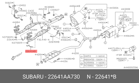 Subaru 22641AA730 Датчик кислородный