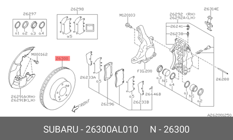 фото Subaru 26300AL010 Деталь | перед | Subaru 26300AL010 Деталь | перед |