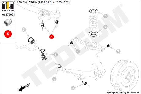 фото TEDGUM 00370001 Втулка амортизатора TEDGUM 00370001 Втулка амортизатора