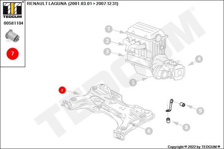 фото TEDGUM 00581104 Втулка балки TEDGUM 00581104 Втулка балки