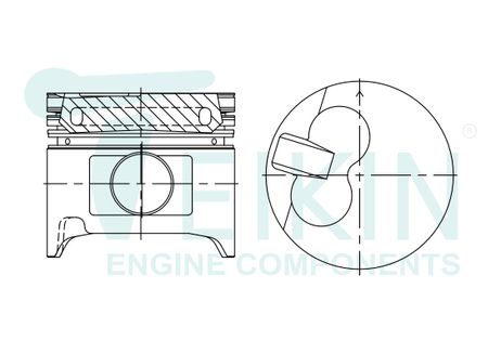 фото Teikin 46600STD Поршни (к-т 4шт) std Teikin 46600STD Поршни (к-т 4шт) std