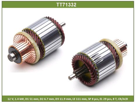 фото Tesla TT71332 Ротор стартера Tesla TT71332 Ротор стартера