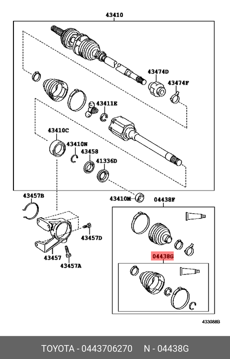 фото Toyota 04437-06270 Пыльник шруса Toyota 04437-06270 Пыльник шруса