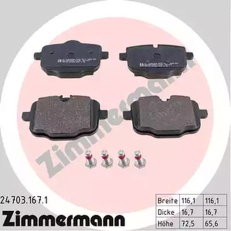 фото Zimmermann 247031671 Колодка тормозная дисковая 5 (f10, f18) m 550 d xd Zimmermann 247031671 Колодка тормозная дисковая 5 (f10, f18) m 550 d xd