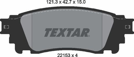 фото Textar 2215301 Колодки тормозные дисковые | зад | Textar 2215301 Колодки тормозные дисковые | зад |