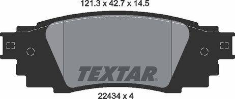 фото Textar 2243401 Колодки тормозные дисковые | зад | Textar 2243401 Колодки тормозные дисковые | зад |