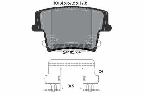 фото Textar 2416303 Колодки тормозные дисковые | зад | Textar 2416303 Колодки тормозные дисковые | зад |