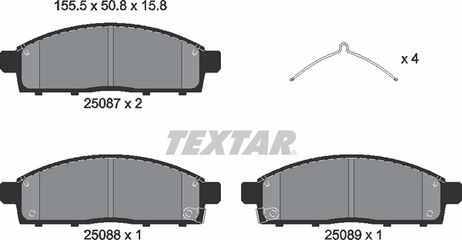 фото Textar 2508703 Колодки тормозные дисковые | перед | Textar 2508703 Колодки тормозные дисковые | перед |