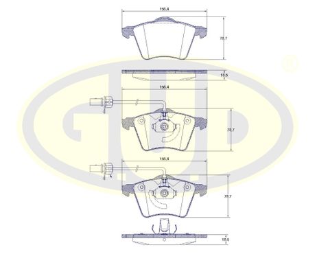 фото GUD GBP072102 Колодки тормозные дисковые | перед | GUD GBP072102 Колодки тормозные дисковые | перед |