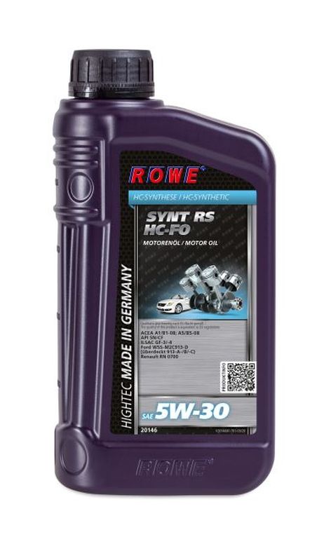 фото ROWE 20146001003 Масло моторное hightec synt RS SAE 5w-30 hc-fo 1л ROWE 20146001003 Масло моторное hightec synt RS SAE 5w-30 hc-fo 1л
