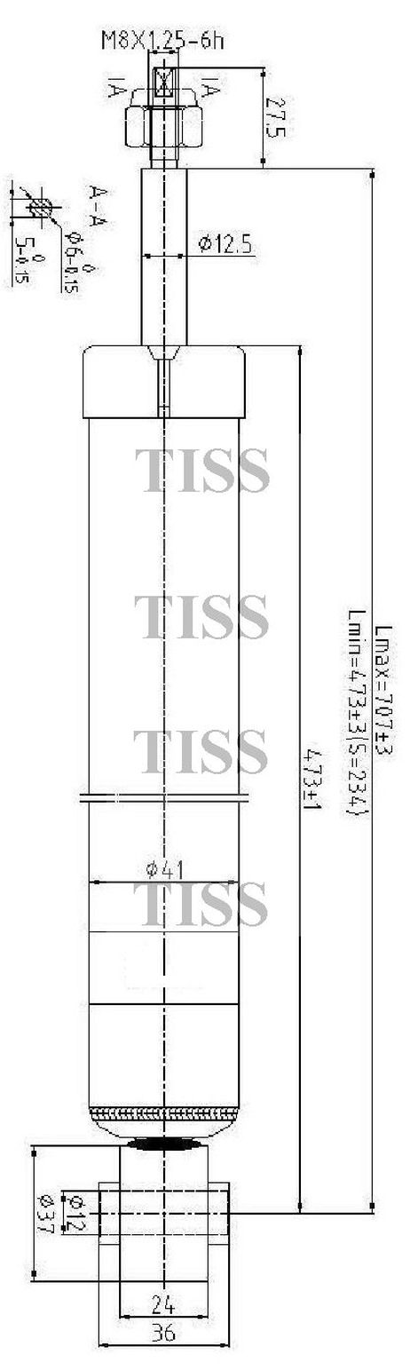 фото JD JAA0244 Амортизатор газомасляный задний /343413/ JD JAA0244 Амортизатор газомасляный задний /343413/