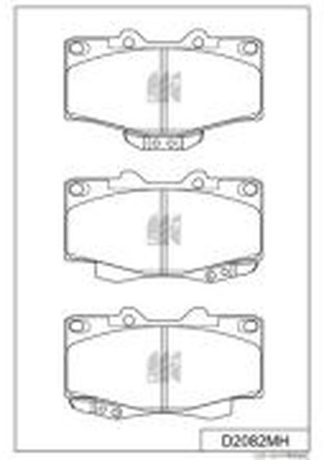 фото Kashiyama D2082MH Колодки тормозные, передние d2082mh Kashiyama D2082MH Колодки тормозные, передние d2082mh