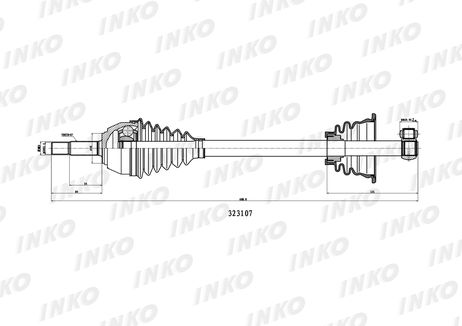 фото INKO 323107 Шрус внешний 21/25 INKO 323107 Шрус внешний 21/25