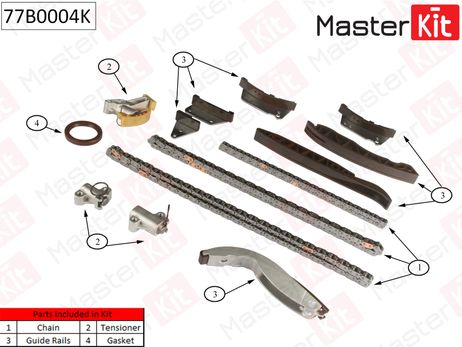фото Master KiT 77B0004K Комплект цепи ГРМ Master KiT 77B0004K Комплект цепи ГРМ